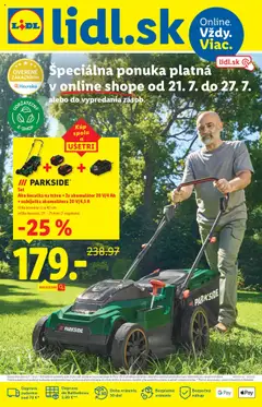 Náhľad Lidl letáku platného od 21.07.2025