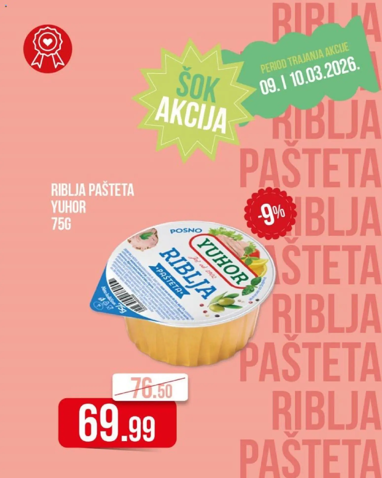 Pregled Metalac Proleter kataloga - važi od 09.03.2026 - Pašteta