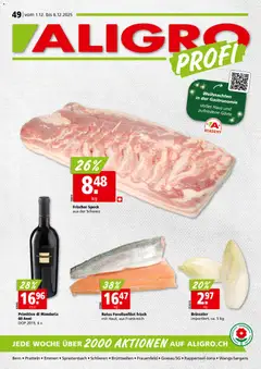 Vorschau des Merkblatts Aktionen Schlieren, Gossau SG, Frauenfeld, Rapperswil-Jona, Sargans, Bern, Brüttisellen, Pratteln, Emmen, Spreitenbach vom Shop Aligro gültig von 01.12.2025 bis 06.12.2025