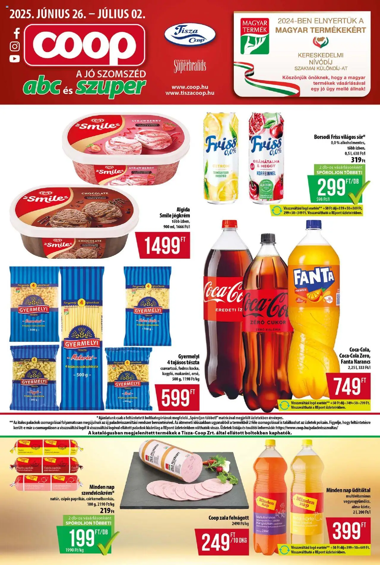 COOP aktuális szórólap, érvényes 2025.06.26.-től - 1 oldal