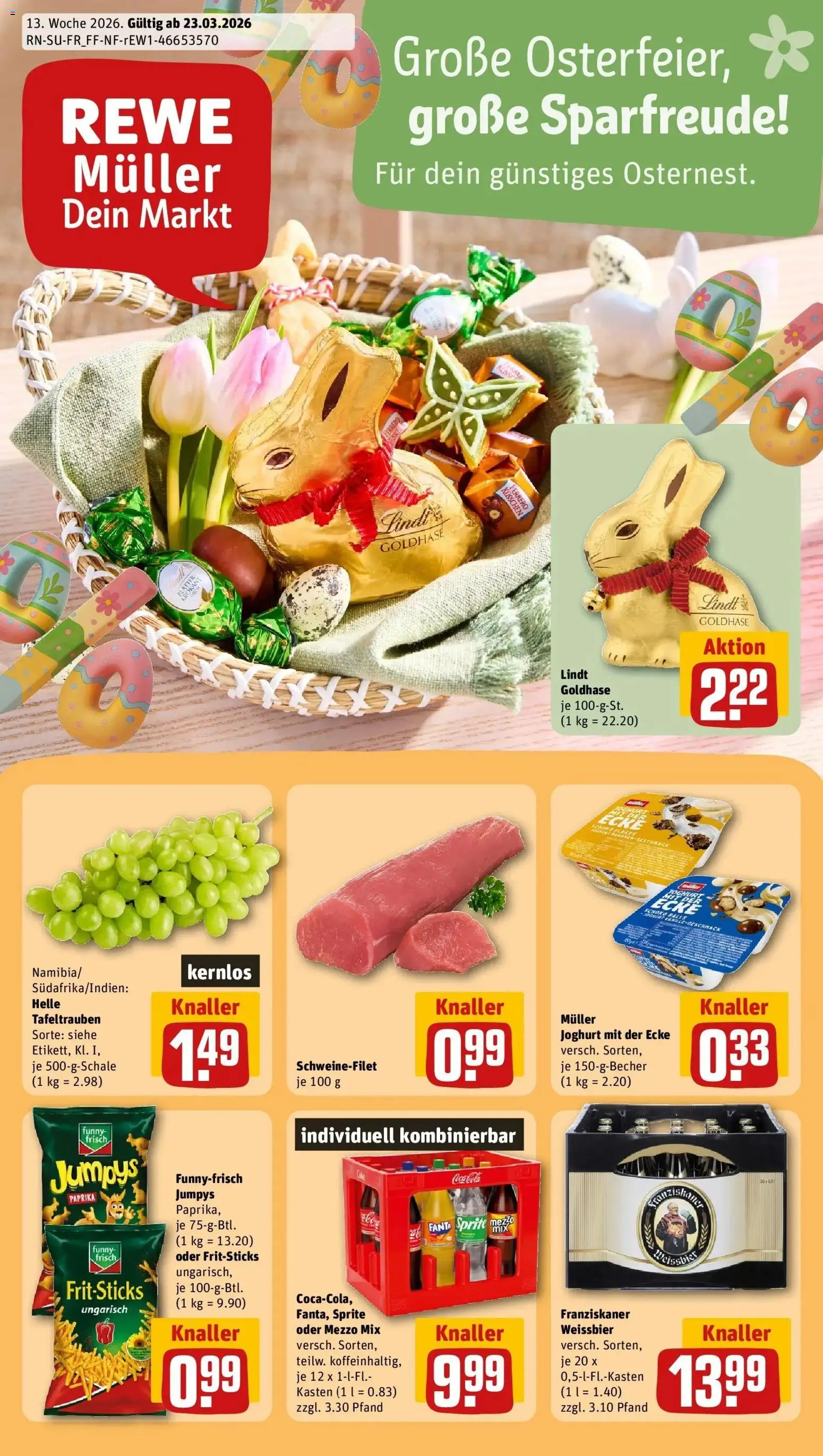 Vorschau von dem Prospekt des Geschäftes Rewe, gültig ab dem 23.03.2026