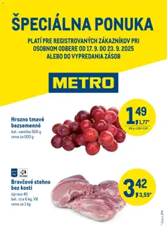 Náhľad Metro letáku platného od 17.09.2025