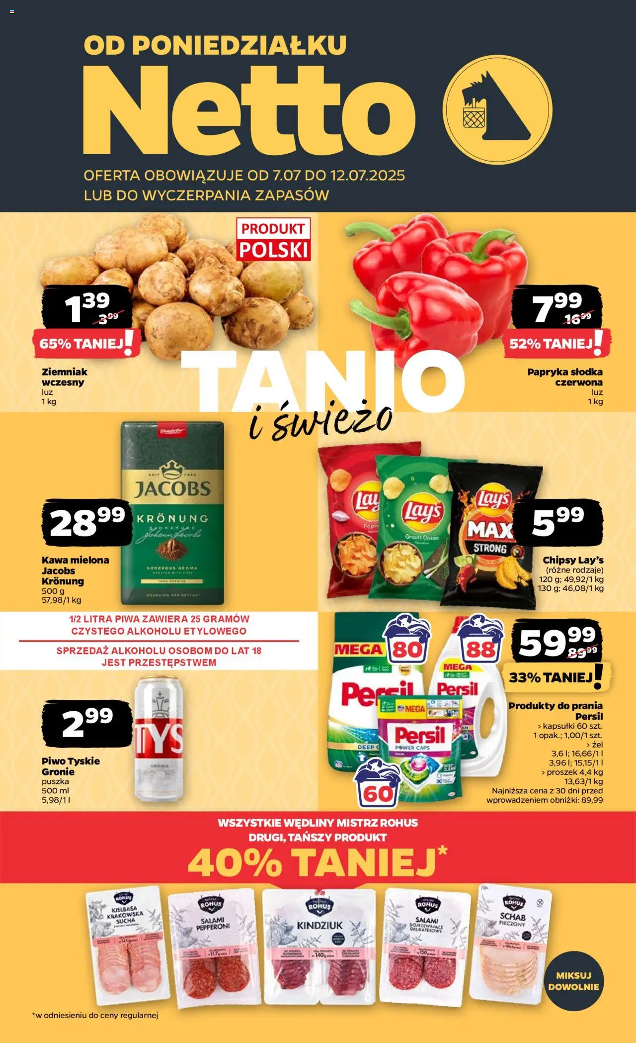 NETTO Gazetka spożywcza od 07.07.2025 - Nowa ulotka (PFD) - Numer strony 1