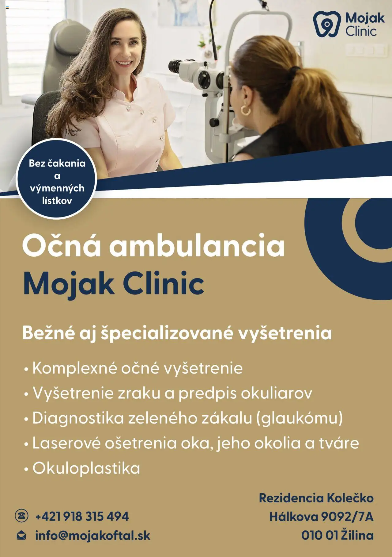 MOJAKOFTAL s.r.o MOJAK clinic - bez čakania a výmenných lístkov (22.09. - 05.10.2025) - Akčná ponuka