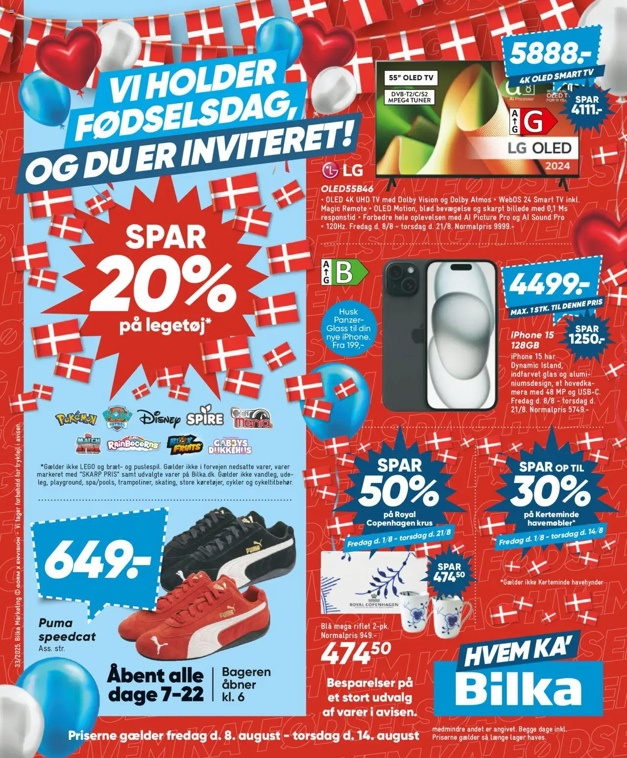 Bilka tilbudsavis gyldig fra 08/08/2025 - side 1
