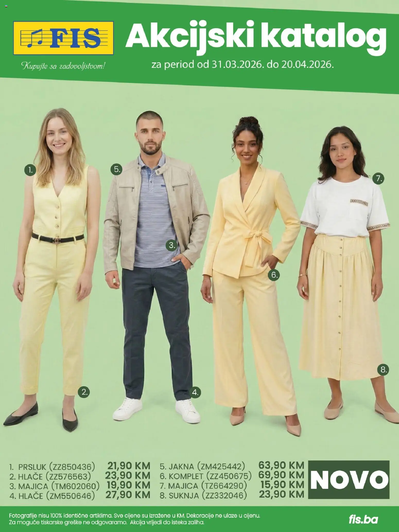 Pregled letka FIS katalog trgovine FIS vrijedi od 31.03.2026