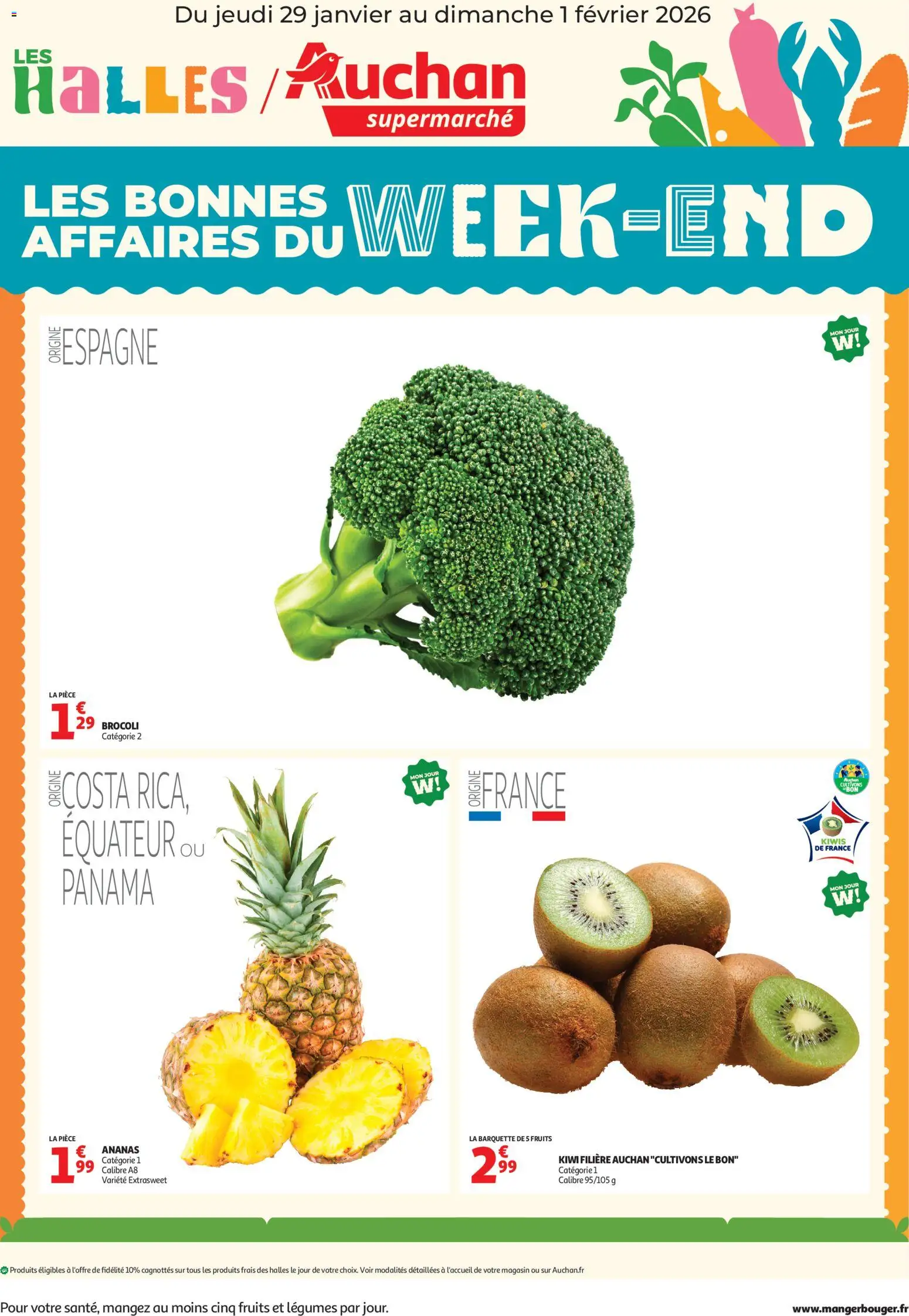 Prévisualisation de Les bons plans du week-end dans votre super ! du magasin Auchan formulaire valide 29/01/2026