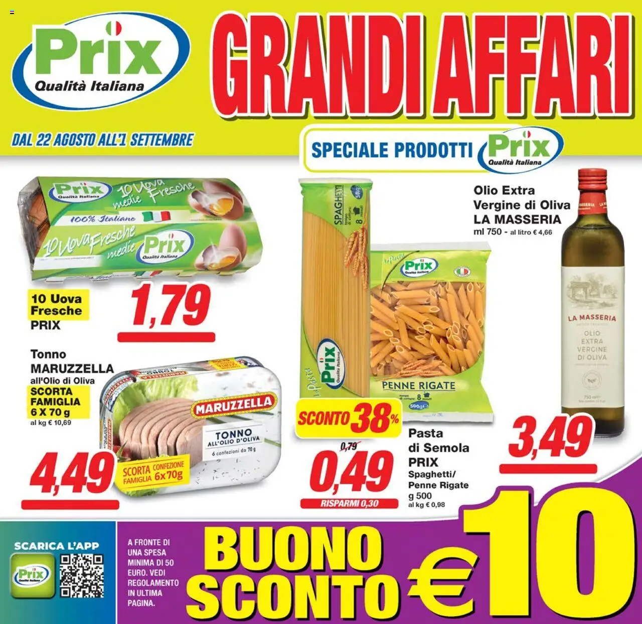 Volantino Prix valido da 22/08/2025 numero di pagina 1