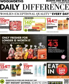 Preview of Woolworths flyer valid from 21/07/2025