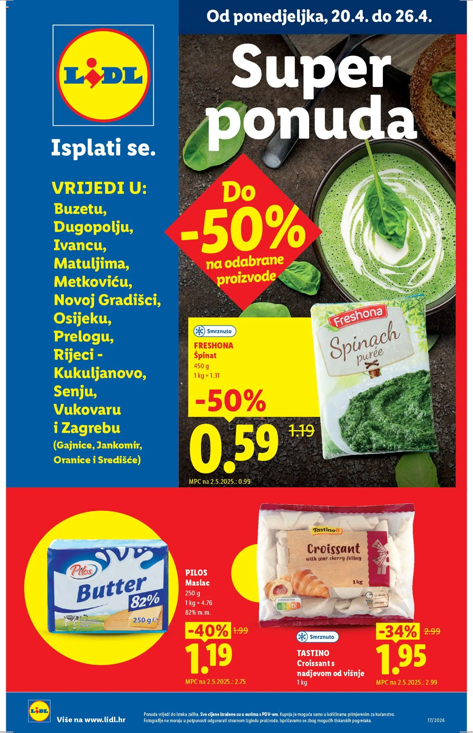 Pregled letka Lidl Super ponuda trgovine Lidl vrijedi od 20.04.2026