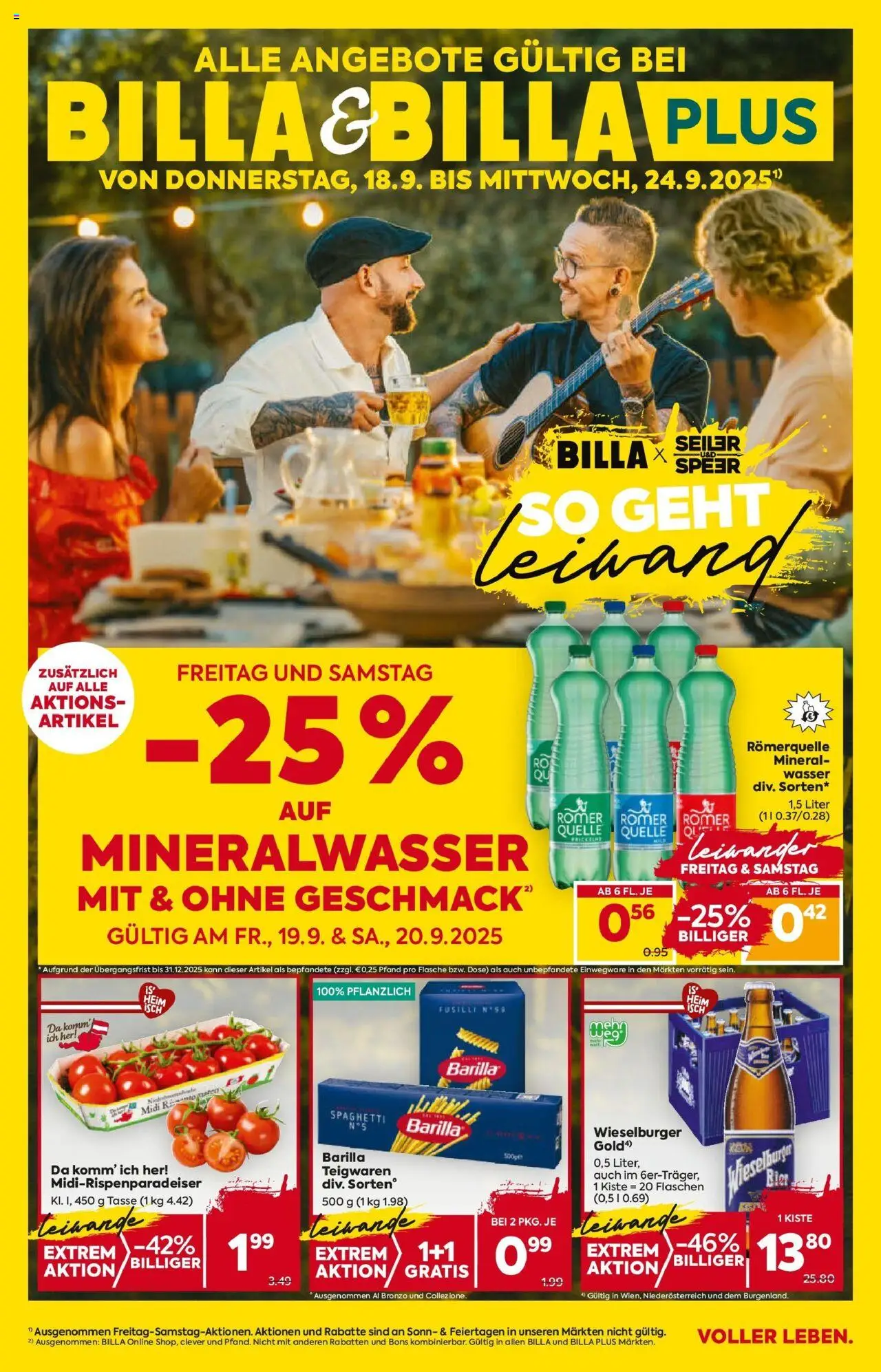  BILLA Flugblatt ab 17.09.2025 vorschau >> BILLA: Flugblatt gültig bei BILLA & BILLA PLUS - Seite 1