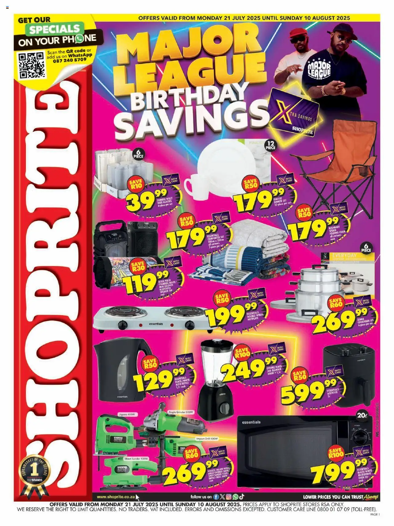 Shoprite Specials 21/07 - 10/08/2025 >> Catalogue