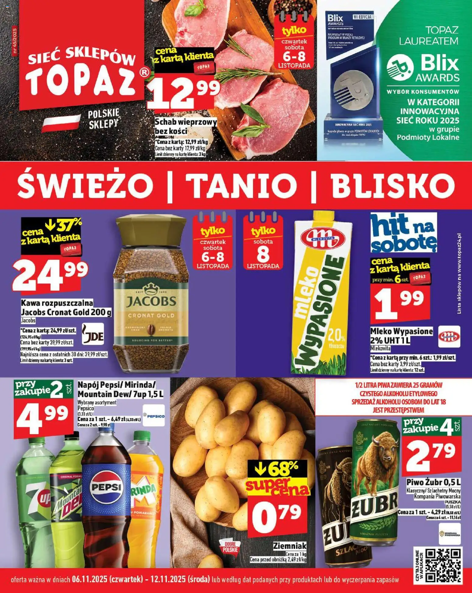 Pogląd gazetki "Gazetka" ze sklepu Topaz ważnej od 06.11.2025