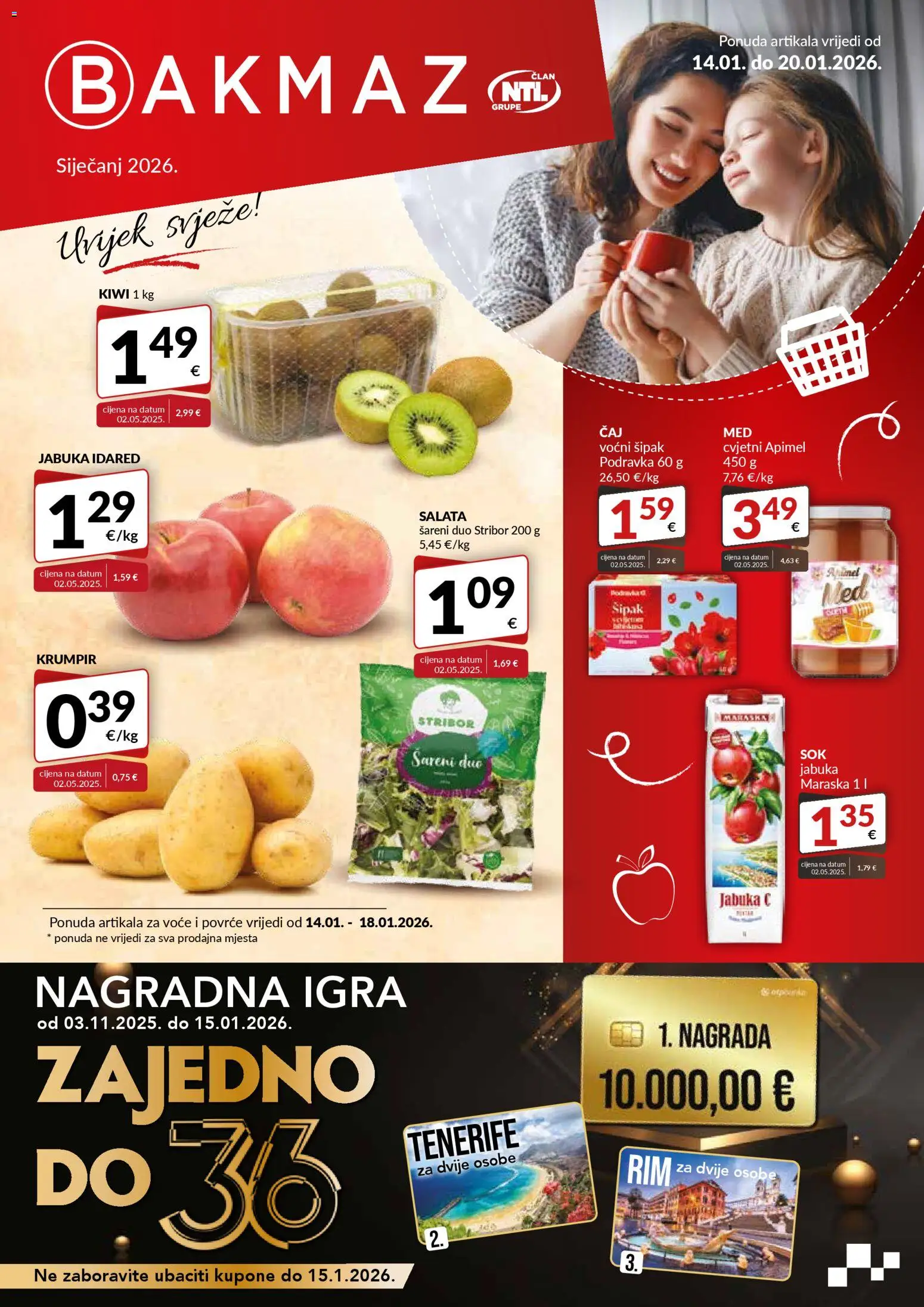 Pregled letka Katalog trgovine Bakmaz vrijedi od 14.01.2026
