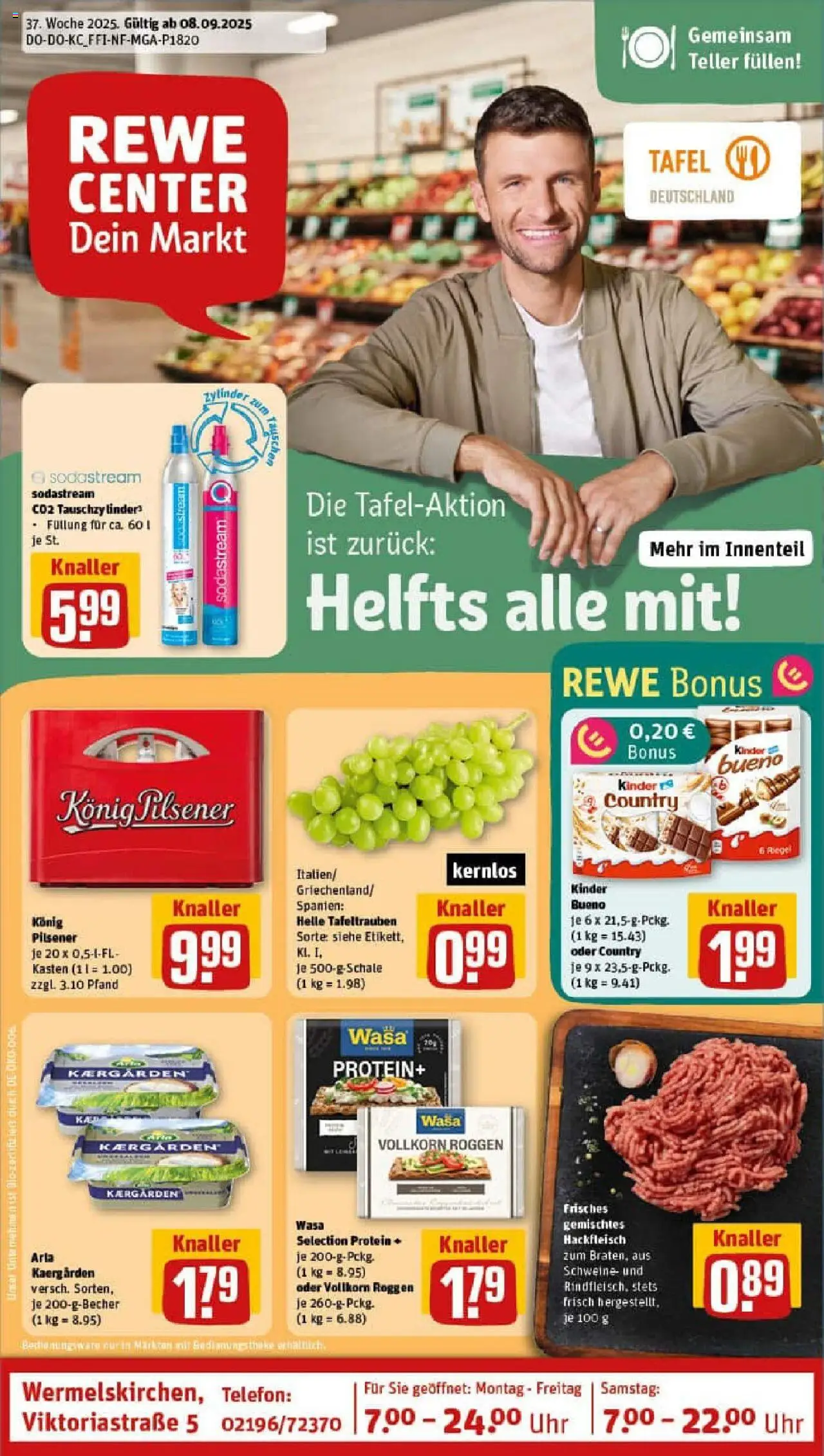 REWE Prospekt ab 07.09.2025 nächste Woche - Prospekt Wermelskirchen	