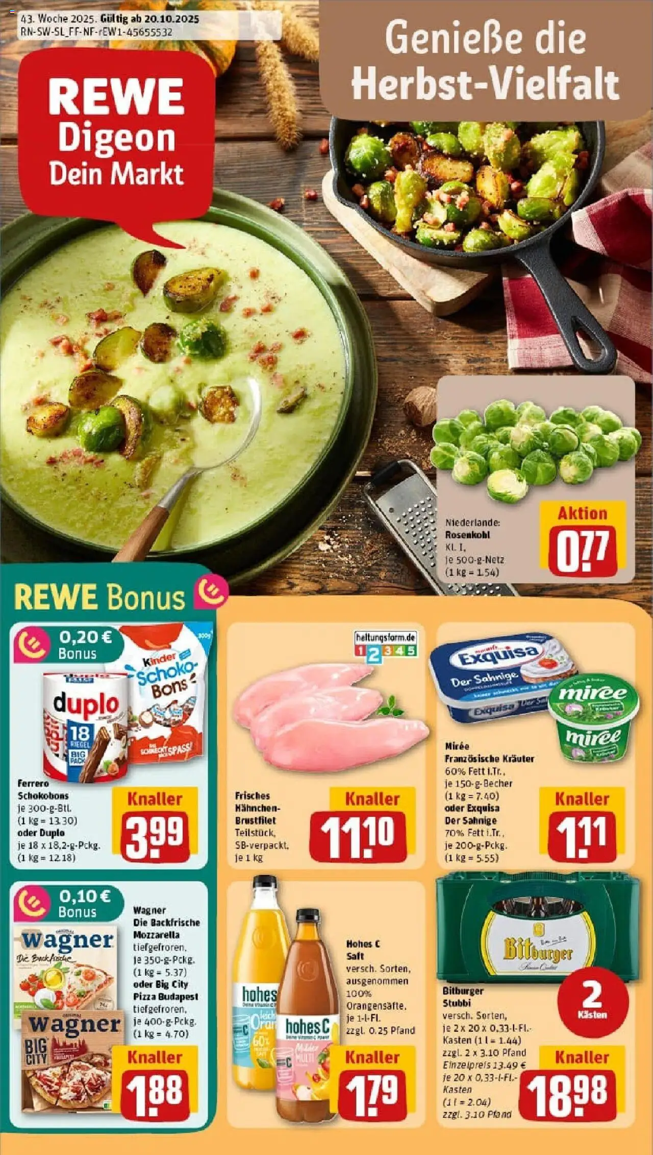 REWE Prospekt ab 19.10.2025 nächste Woche - Prospekt Illingen	