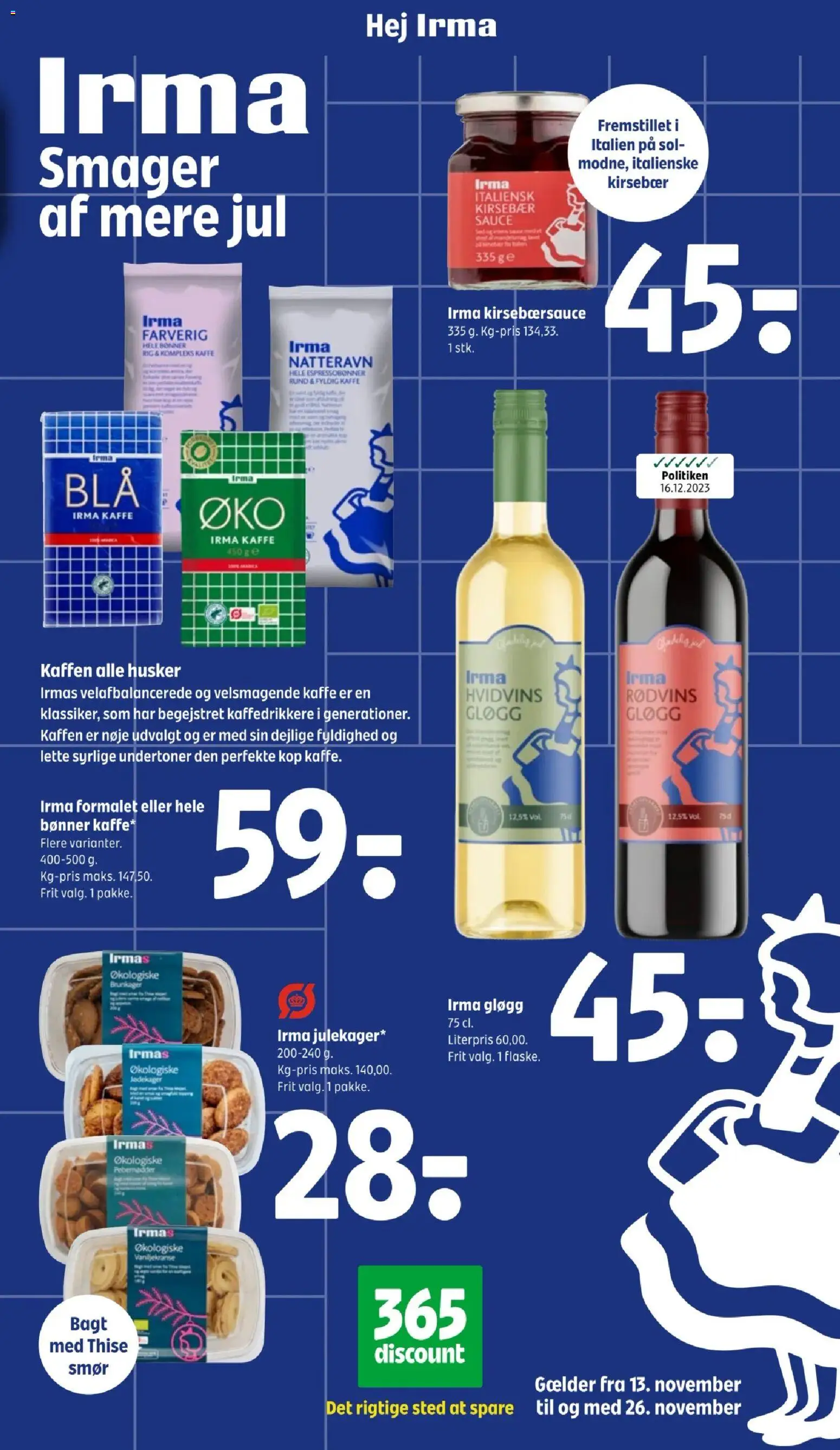 Eksempel på tilbudsavis Irma fra butik Coop 365 gyldig fra 13/11/2025