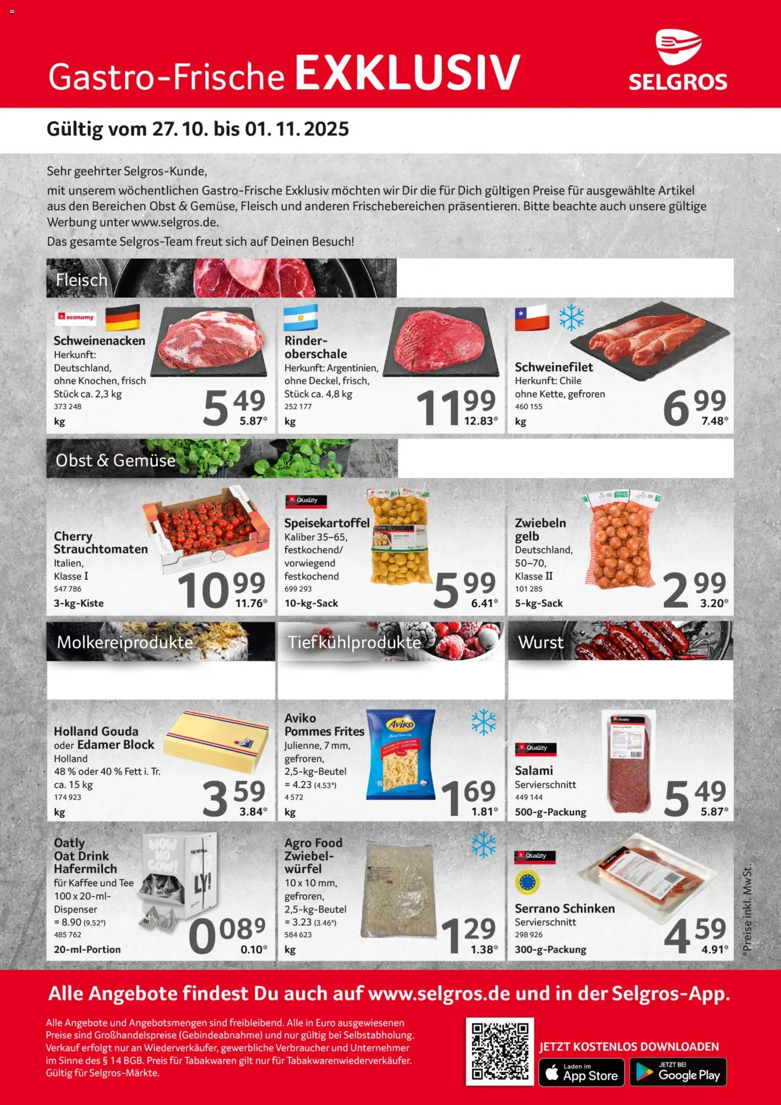 Selgros Gastro Angebote (vom 27.10.2025 - 01.11.2025)