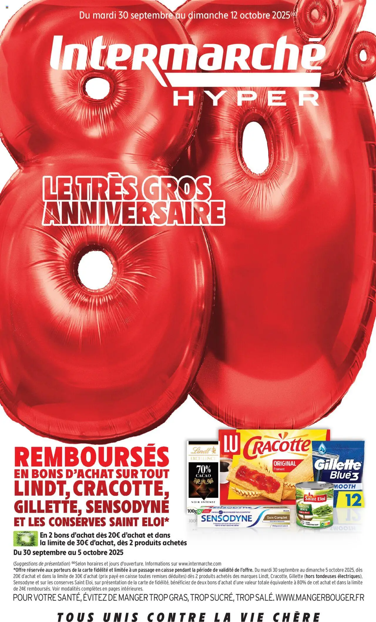 Prévisualisation de C'est encore notre très gros anniversaire du magasin Intermarché formulaire valide 30/09/2025