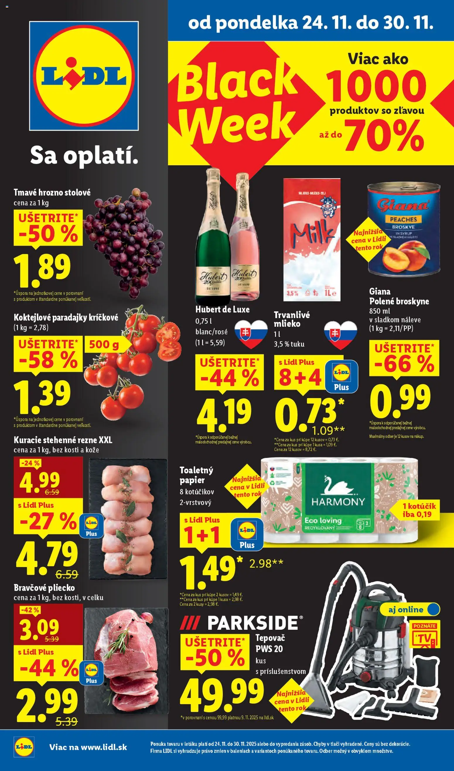 Náhľad Lidl letáku platného od 24.11.2025