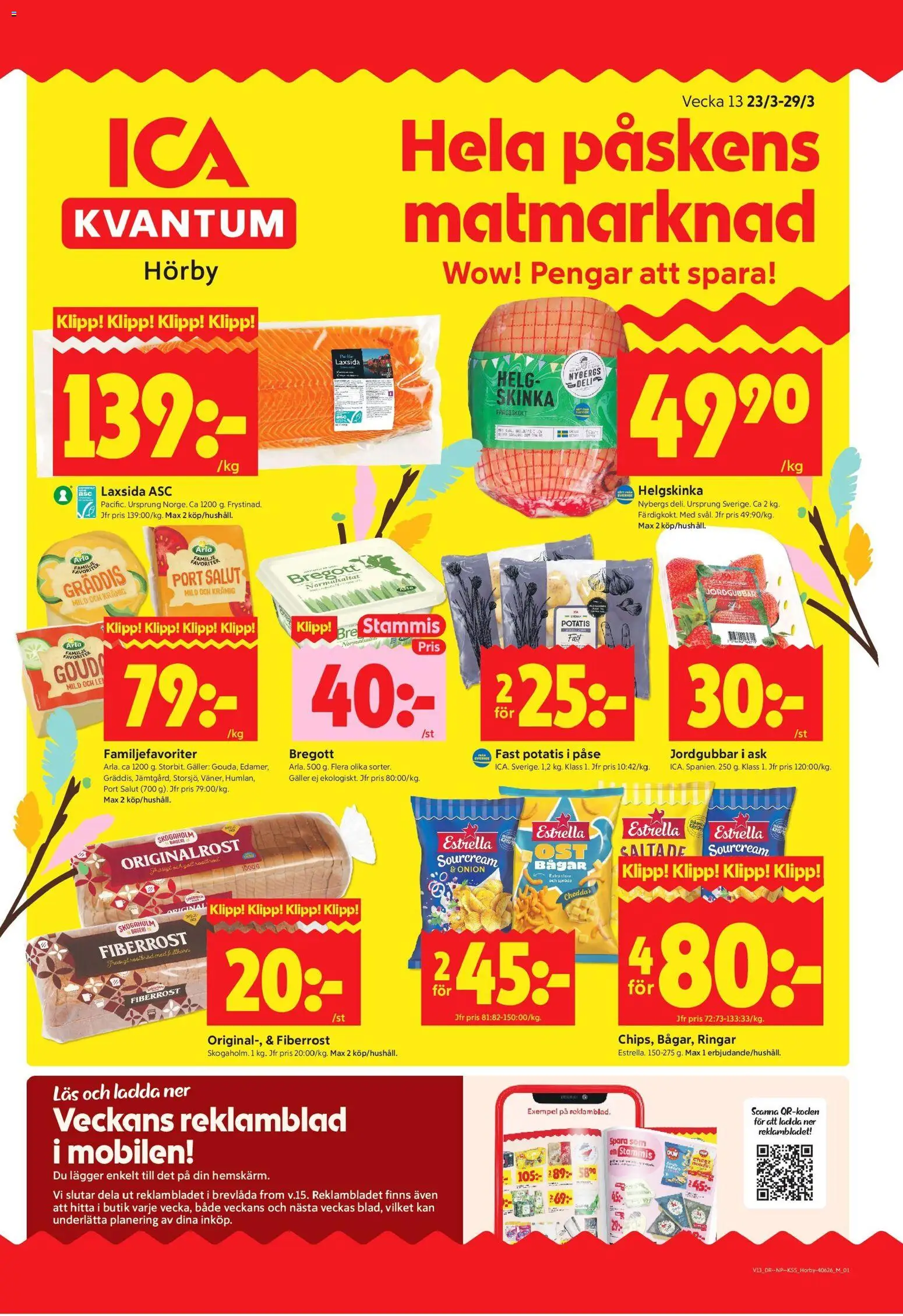 Förhandsgranska reklamblad Hörby från butik ICA Kvantum gäller från 23/03/2026