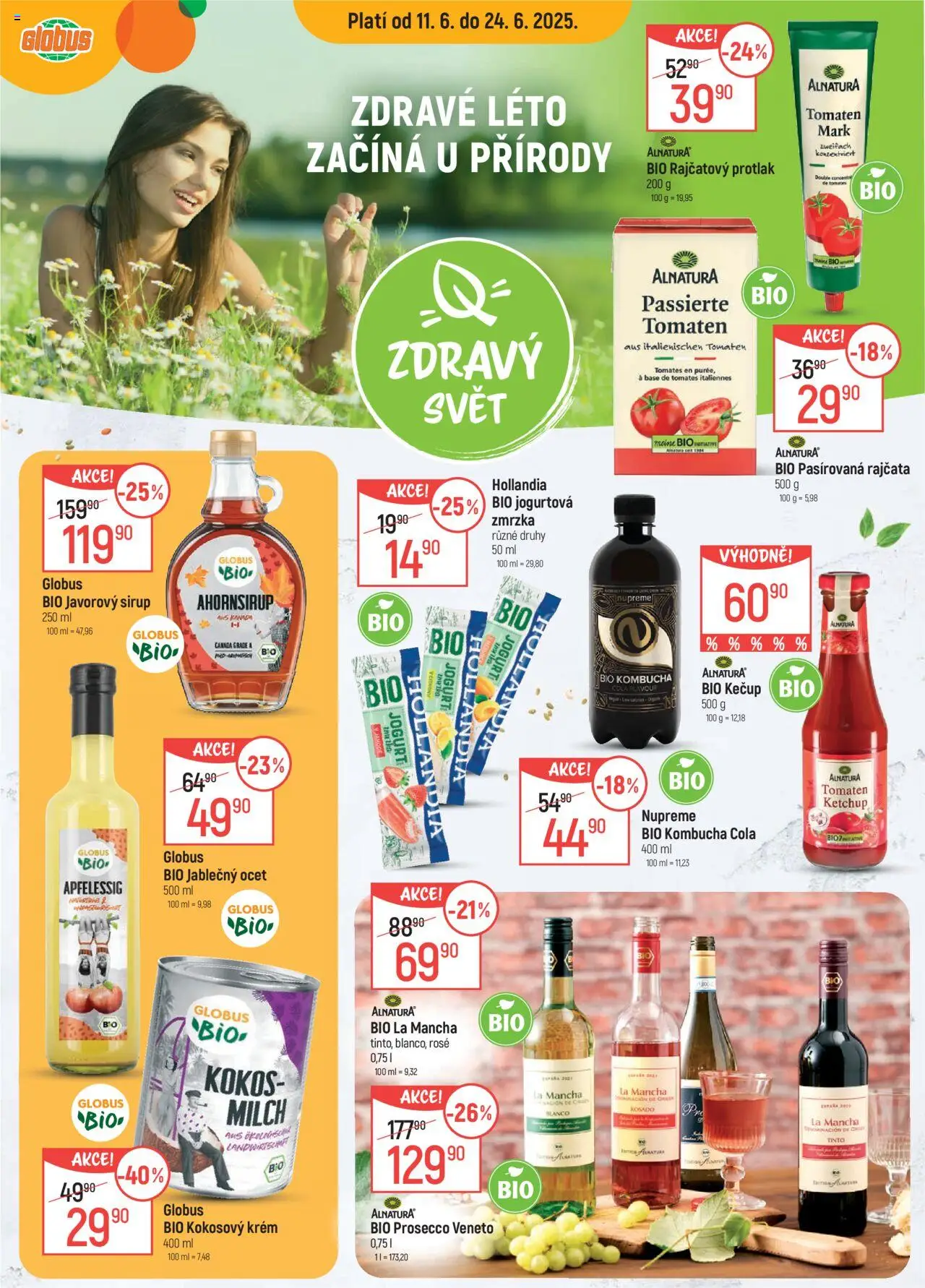  Globus leták od 11.06.2025 >> Akční nabídka "Liberec" - Apple, Kombucha, Prosecco, Jogurt, Kokos, Rajčata, Kečup, Rajčatový protlak