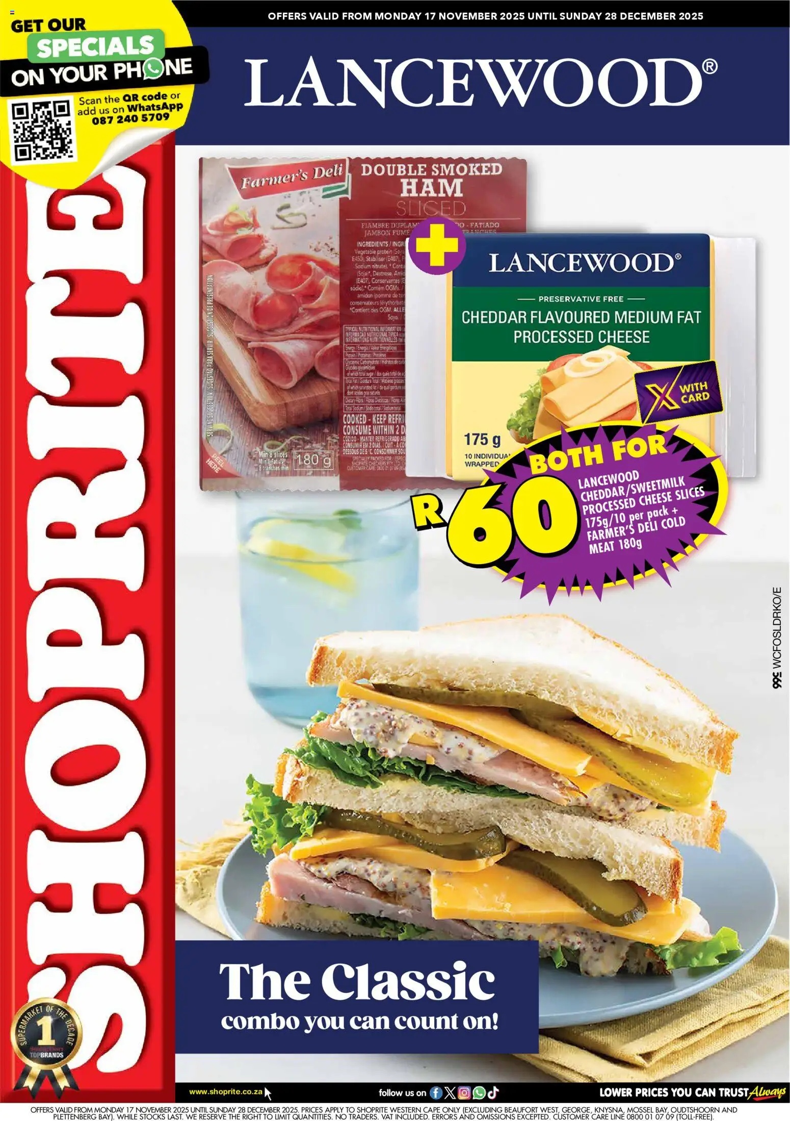 Preview of Shoprite flyer valid from 17/11/2025