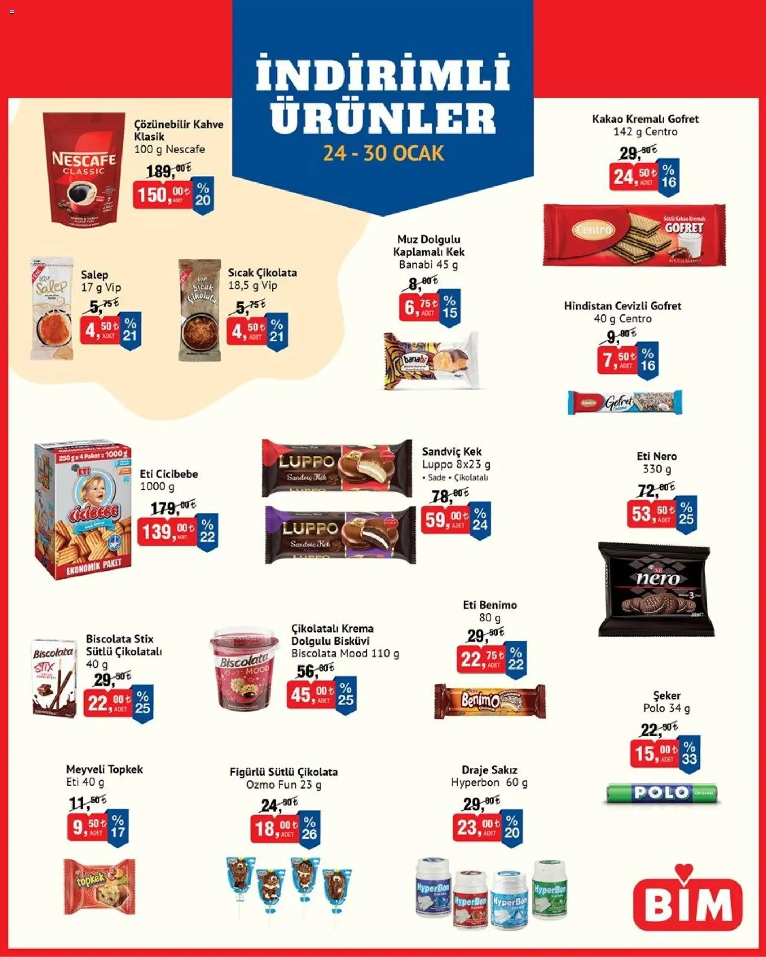 BİM İndirimli Ürünler 24.01.2026 - Broşürünün önizlemesi