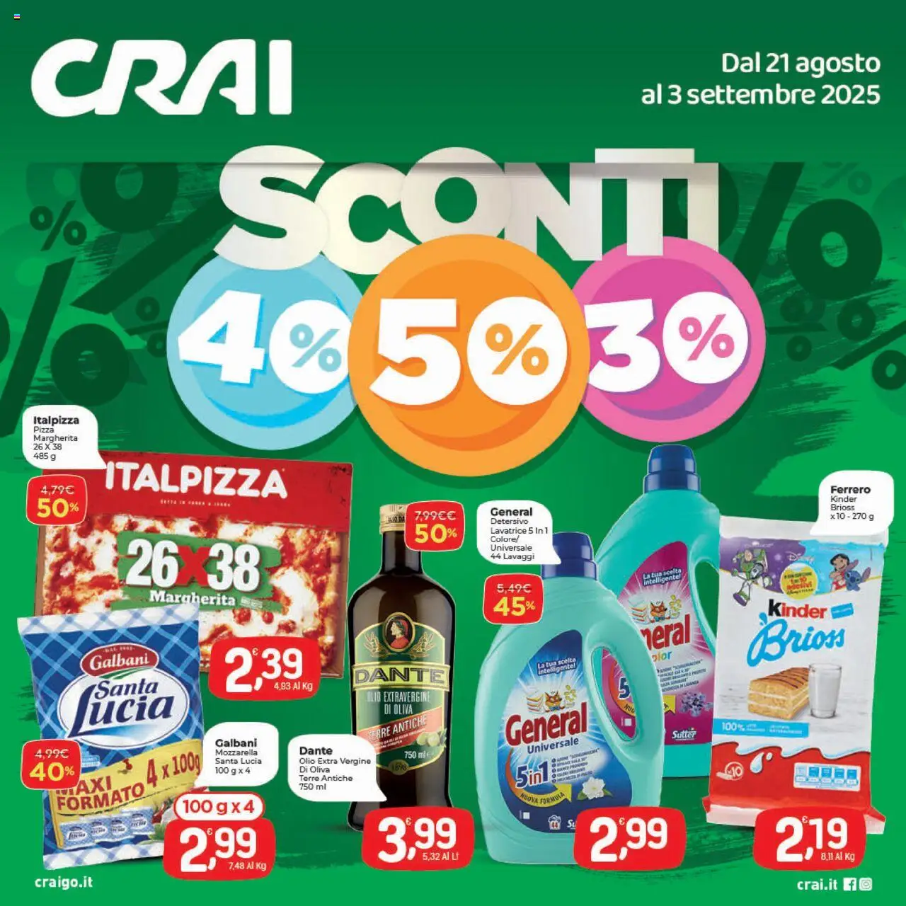 Volantino CRAI valido da 21/08/2025 numero di pagina 1