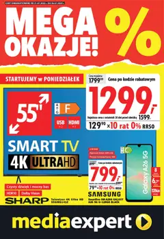 Pogląd gazetki "Mega okazje" ze sklepu Mediaexpert ważnej od 21.07.2025
