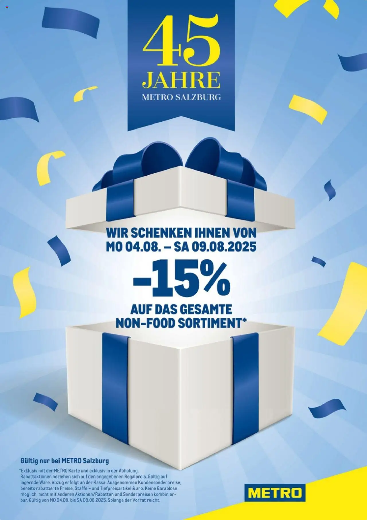  Metro 45 Jahre Salzburg ab (04.08.2025 - 09.08.2025) - Seite 1