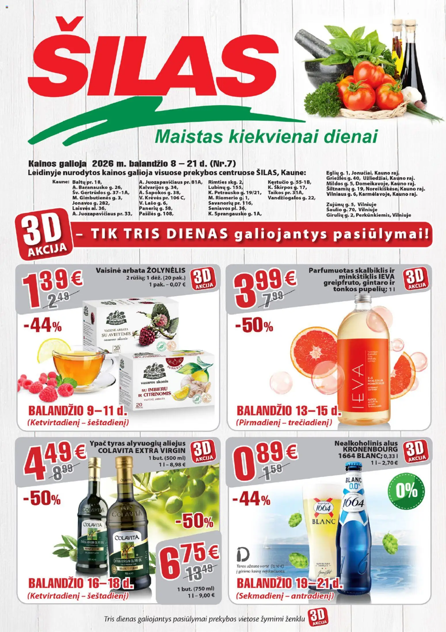 Šilas parduotuvės leidinio Šilas leidinys galiojančio nuo 2026.04.08 peržiūra