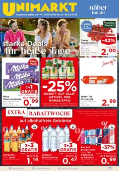 Vorschau der Angebote: Unimarkt Flugblatt gültig ab 20.08.2025