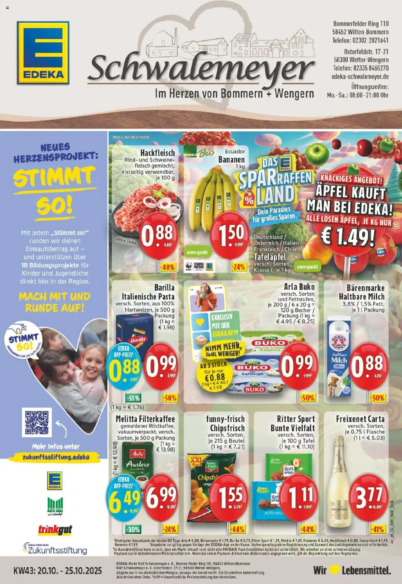 EDEKA Prospekt ab 19.10.2025 - Prospekt Witten-Bommern Online