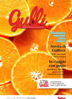 Anteprima dell'opuscolo Volantino Gulli Gennaio 2026 dal negozio Gulliver valido da 01/01/2026