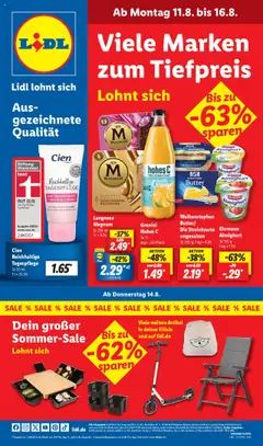 Vorschau von dem Prospekt des Geschäftes Lidl, gültig ab dem 11.08.2025
