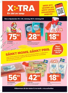 Förhandsgranska reklamblad Coop X:-TRA erbjudanden från butik Coop X:-TRA gäller från 30/03/2026