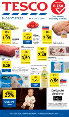 Náhľad Tesco letáku platného od 14.01.2026