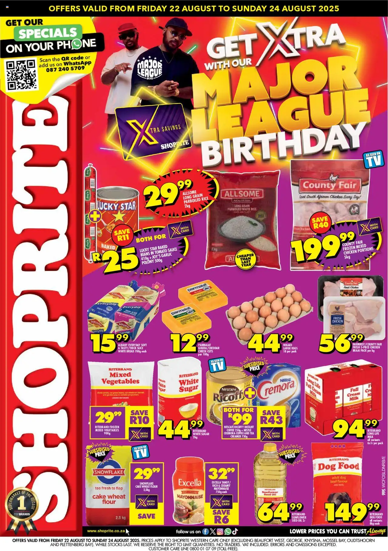 Shoprite Western Cape - Major League Deals 22/08 - 24/08/2025 >> Catalogue