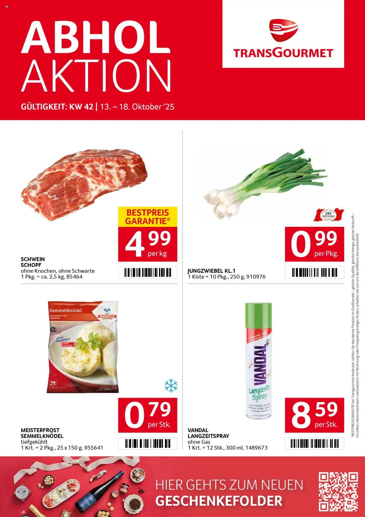  Transgourmet Flugblatt ab (13.10.2025 - 18.10.2025) - Seite 1