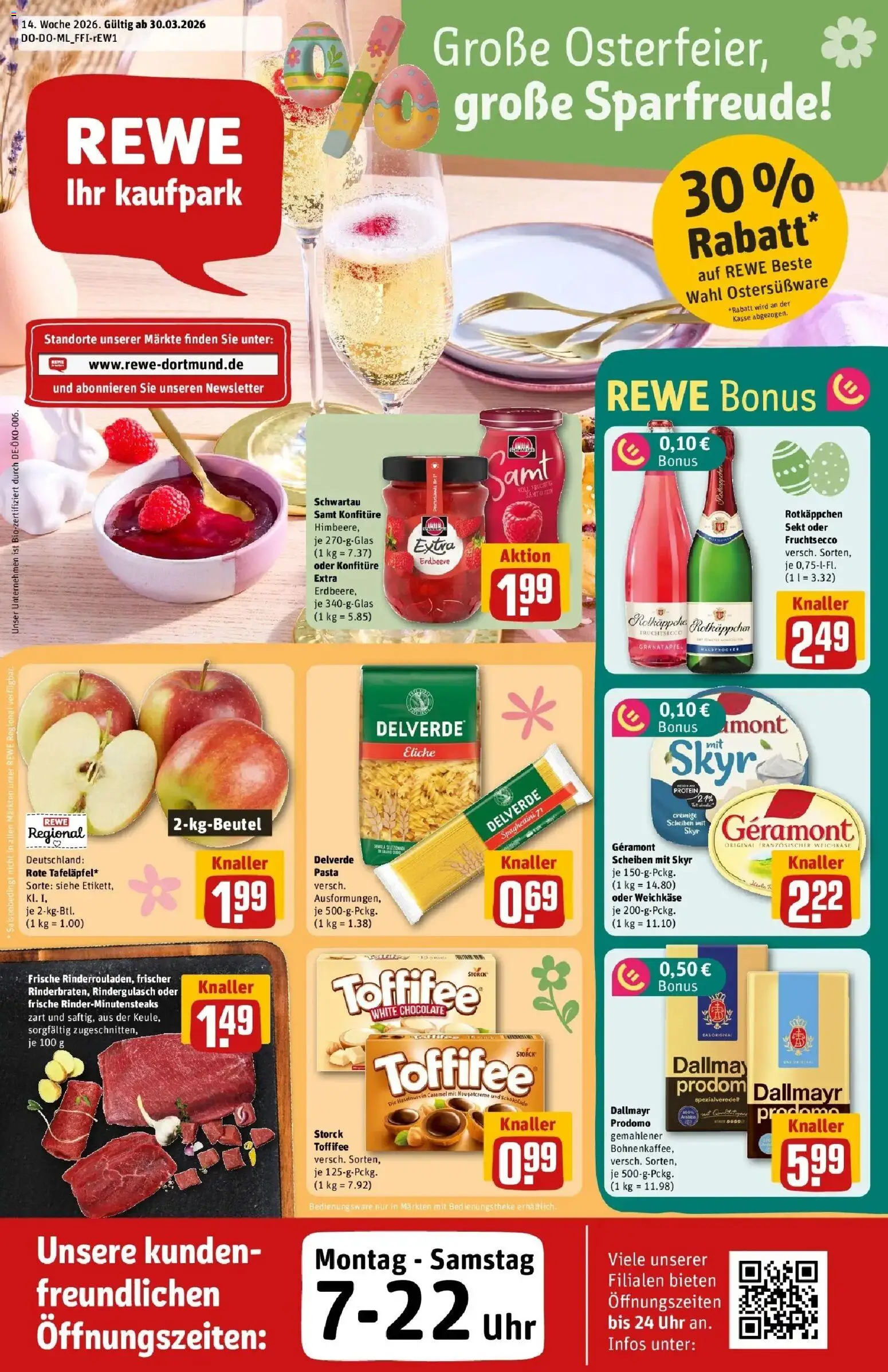 Vorschau von dem Prospekt des Geschäftes Rewe, gültig ab dem 30.03.2026