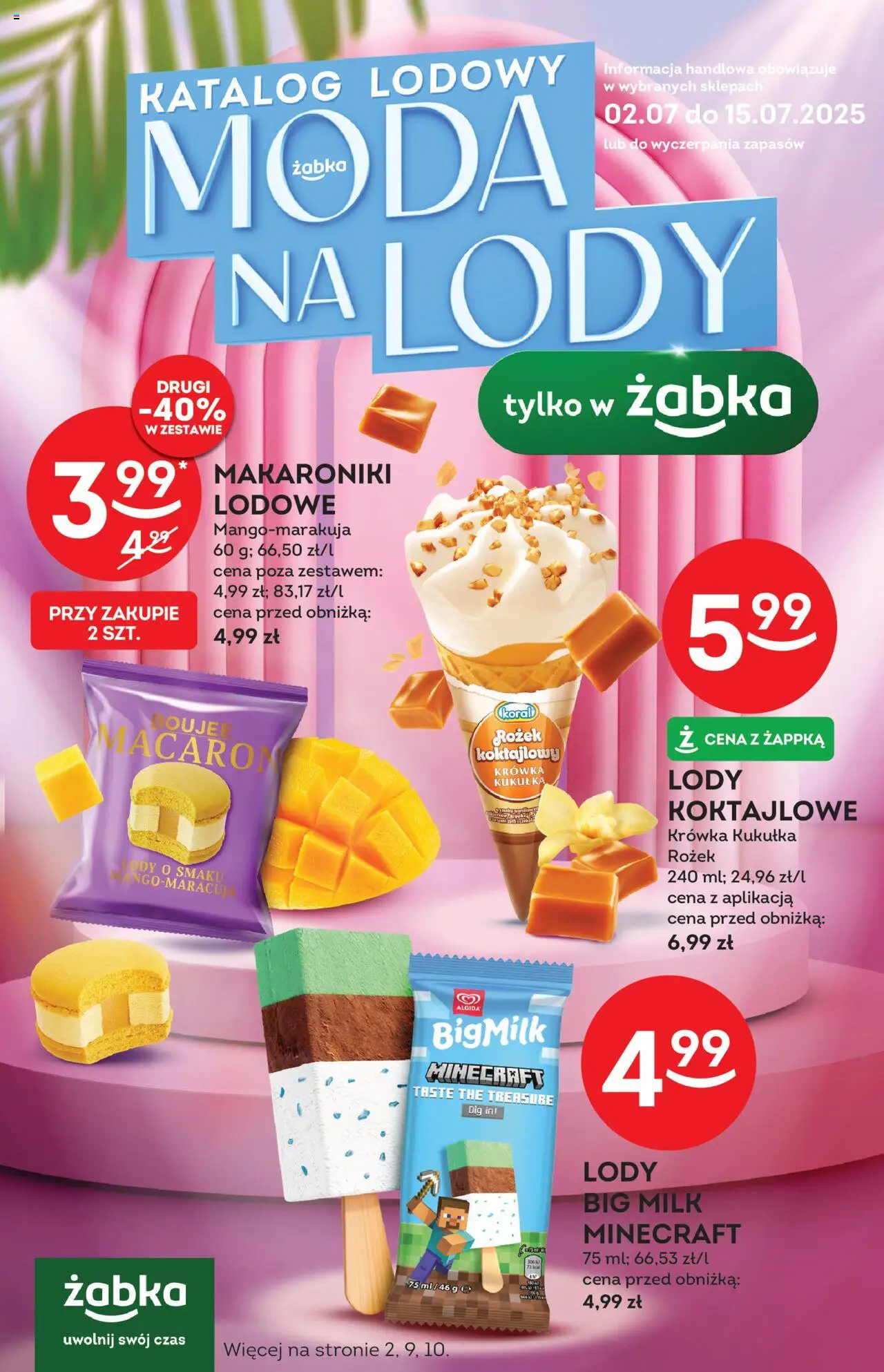 Żabka Lody od 02.07.2025 - Nowa Gazetka - Numer strony 1