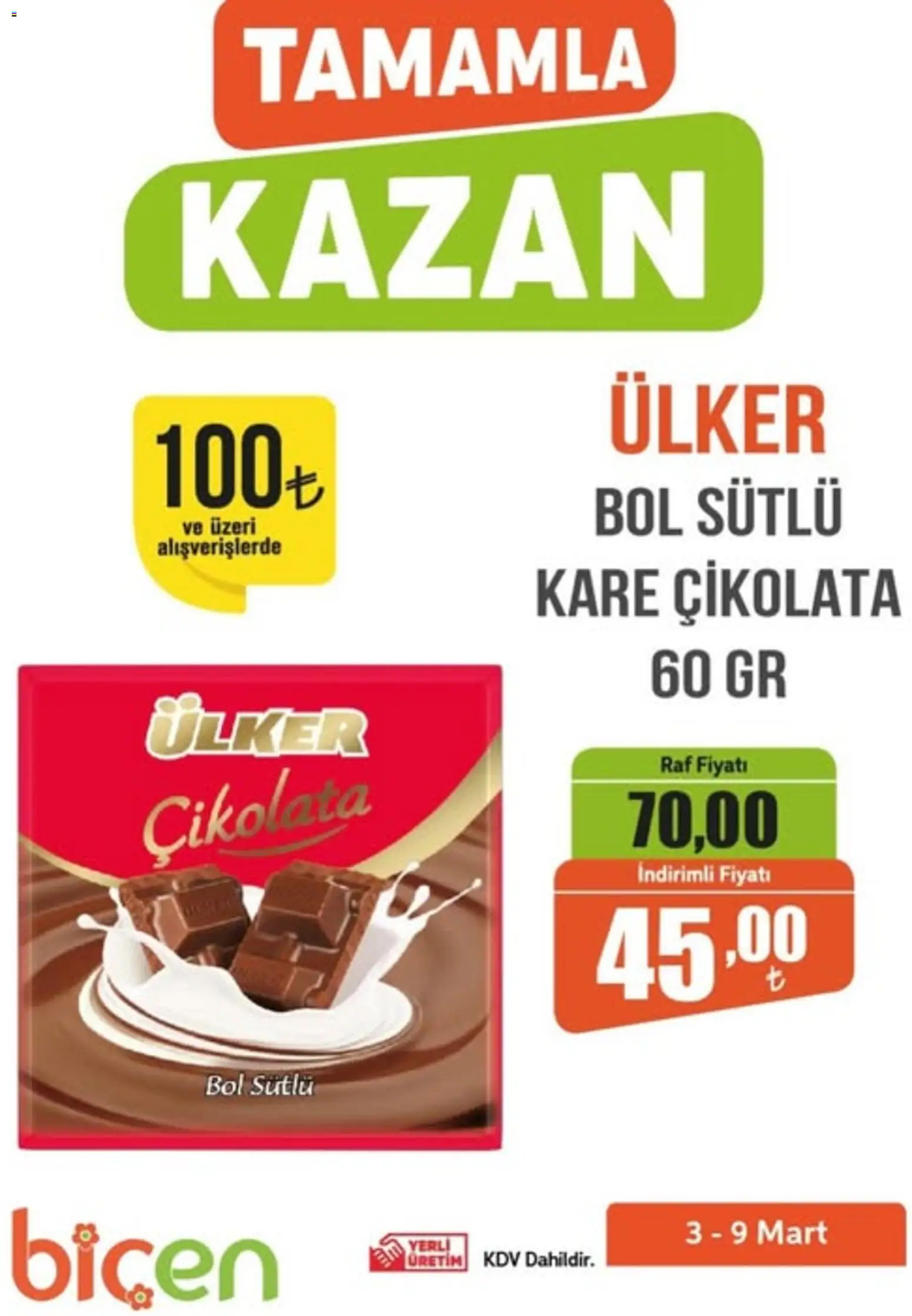 Biçen Market Biçen Market - Tamamla Kazan 03.03.2026 - Broşürünün önizlemesi