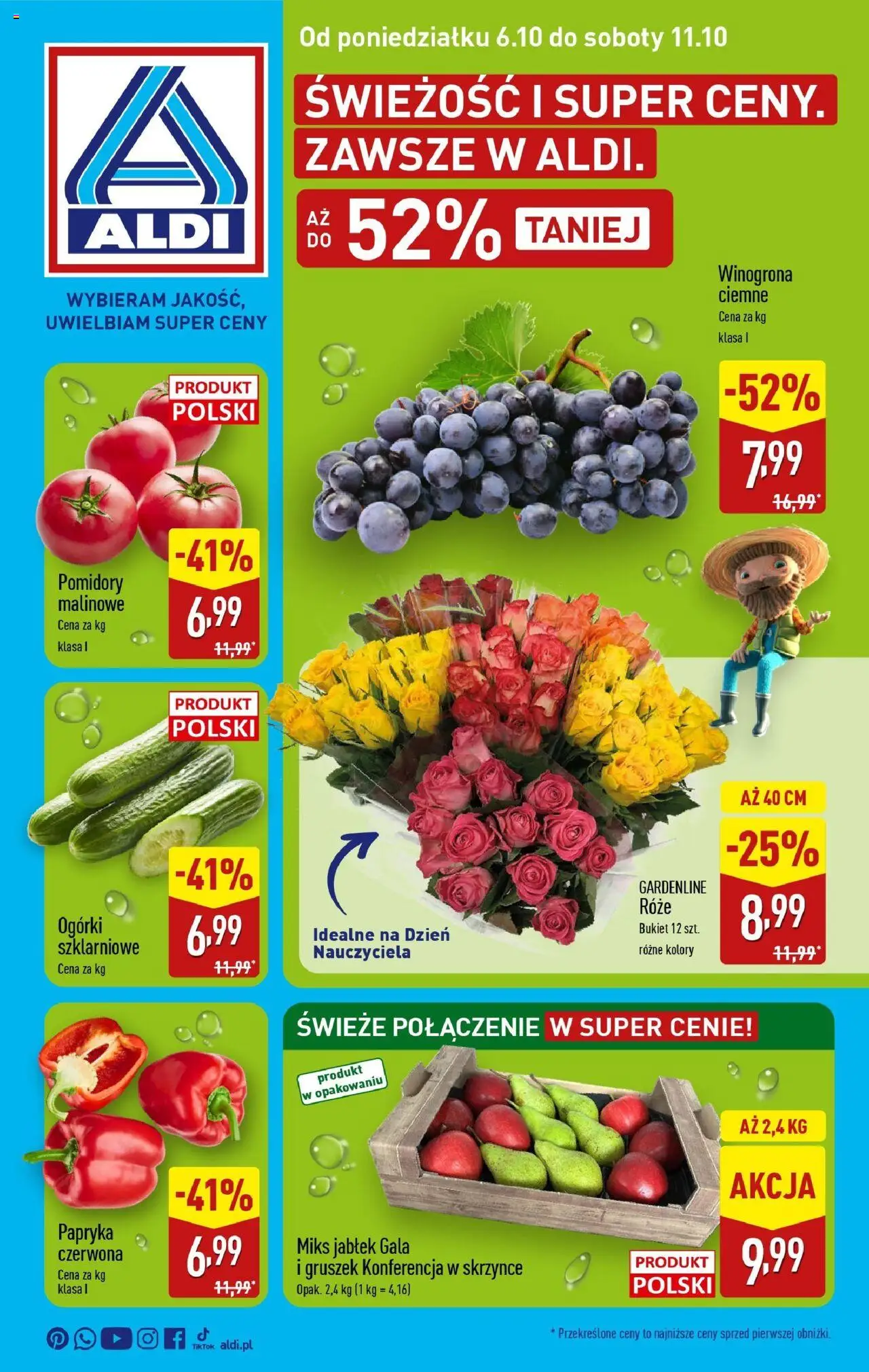 Aldi Świeżość i super ceny od 06.10.2025 - Nowa Gazetka - Numer strony 1