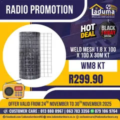 Preview of Laduma Hardware flyer valid from 24/11/2025