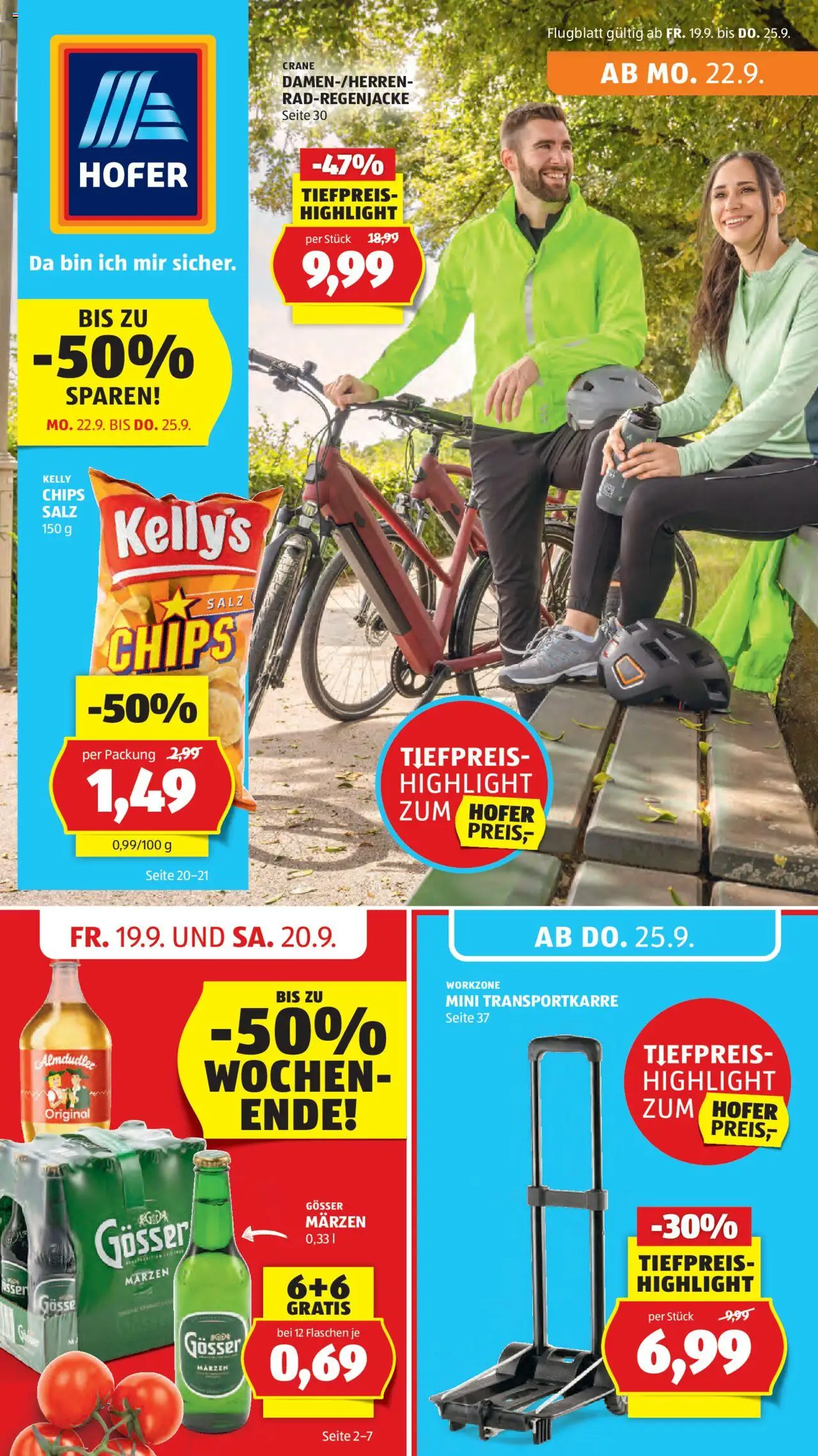  HOFER Flugblatt 19.09.2025 - Prospekt aktuell, Angebote - Seite 1