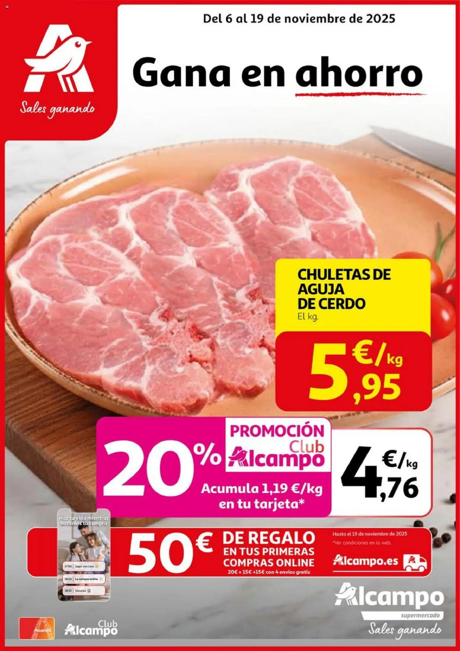 Vista previa del folleto de la tienda Alcampo válido desde el 06/11/2025 - Cerdo
