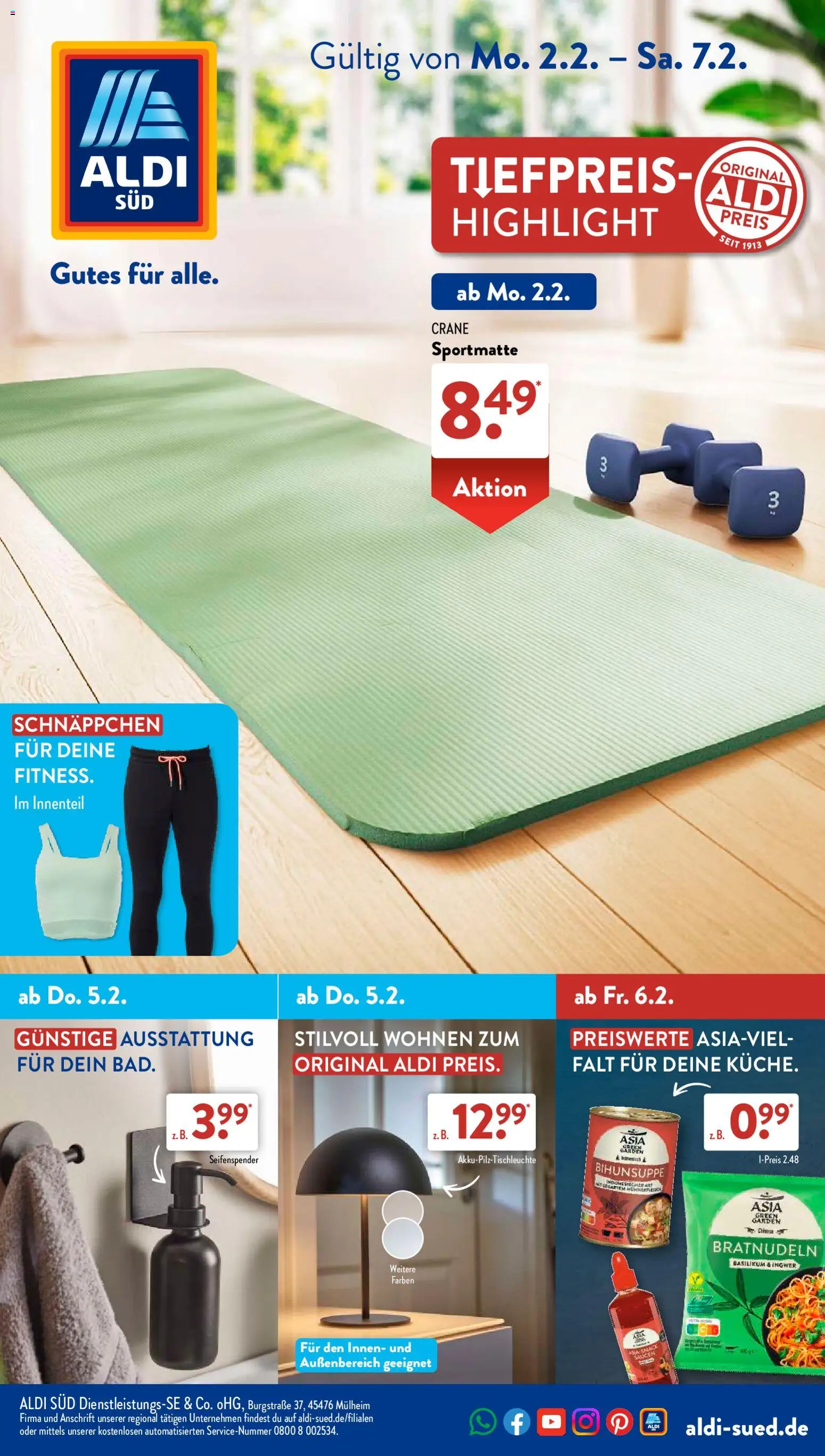 Vorschau von dem Prospekt des Geschäftes Aldi Süd, gültig ab dem 02.02.2026