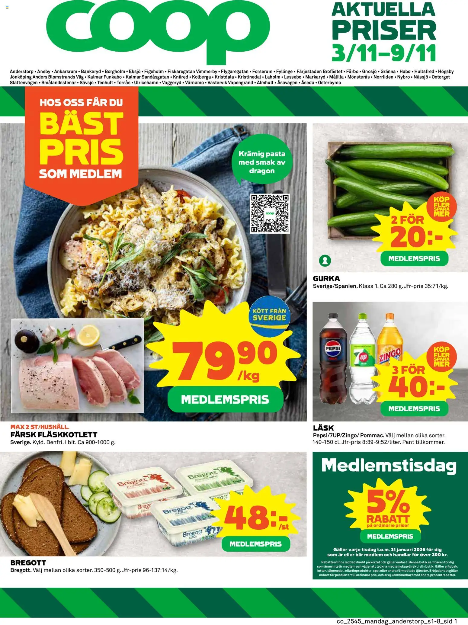 Förhandsgranska reklamblad Knäred från butik Coop gäller från 03/11/2025