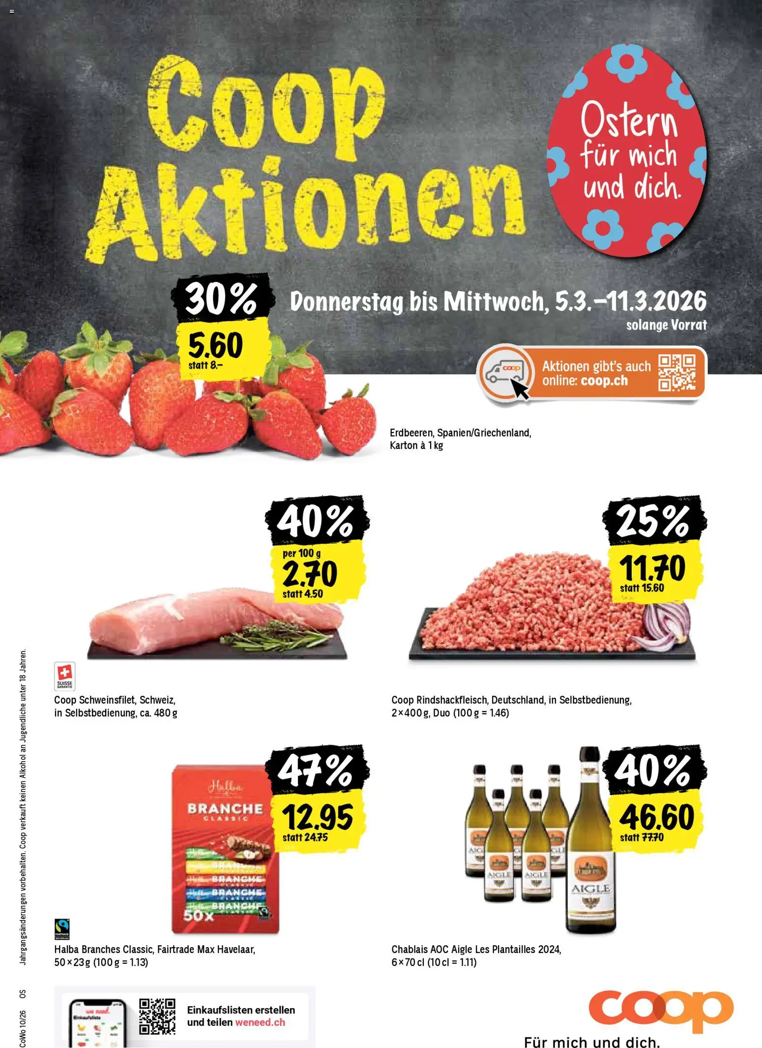 Vorschau des Merkblatts Coop aktionen vom Shop Coop gültig von 05.03.2026 bis 11.03.2026